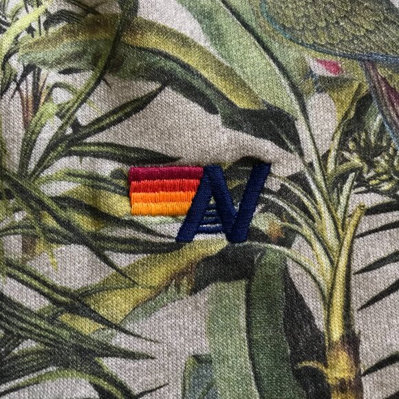 Aviator Nation Jungle Cropped Sweatshirt Pullover Womens XL Green Long Sleeve AN - Picture 6 of 12